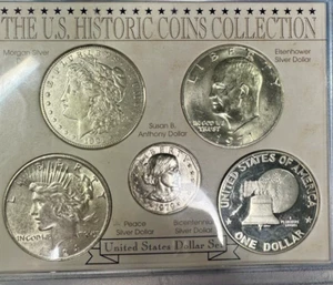1921-S Morgan, 1924 Peace, 1971-S Ike, 1976-S Ike and 1979 SBA Set - Picture 1 of 12
