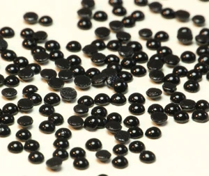 Hotfix Ceramic Stones BLACK 3mm schwarz zum aufbügeln Strass Halbperlen Hochzeit - Picture 1 of 18