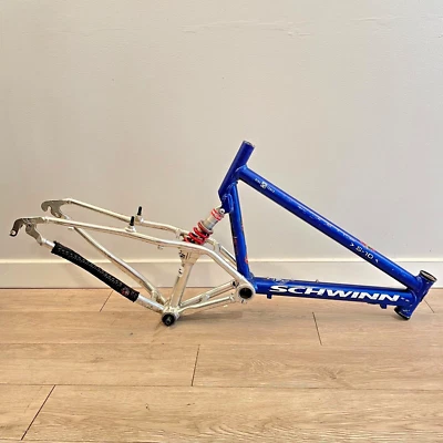 Raro Juego de Cuadro de Bicicleta de Montaña Schwinn S-10 Suspensión Completa 19" Rock Shox Foto 1 de 4