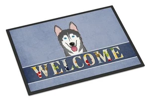 Caroline's Treasures BB1404MAT Alaskan Malamute Welcome Doormat 18x27, Blue F... - Picture 1 of 6