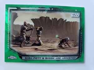 2021 Topps Star Wars Chrome Green Parallel #15/50 card 99 Ahsoka