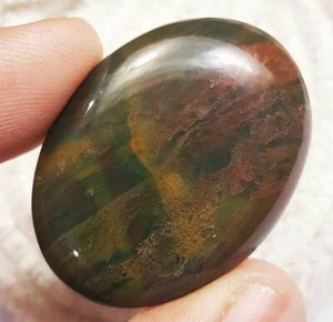 Naturel Brésilien Jaspre Forme Ovale 36.35 CT Ample Pierre Précieuse Certifié - Picture 1 of 6