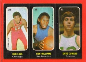 1971-72 Topps Stickers #28/29/30 Bob Love/Ron Williams/Dave Cowens ~ EX/MT