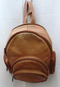 LEATHER LOFT TEXAS - großer Rucksack Schulrucksack unisex Echtleder hell Patina - Bild 1 von 10