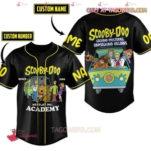 Maglia Baseball Personalizzata Scooby Doo Solving Mysteries Unmasking Villains - Foto 1 di 2