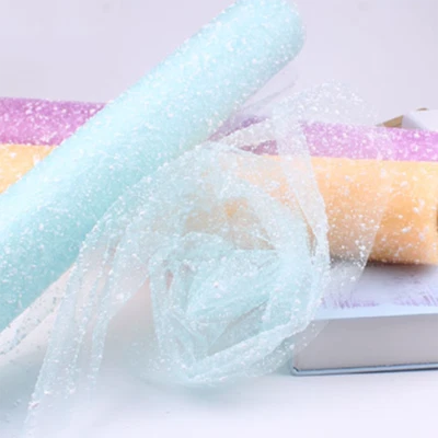 300x50cm DIY Mesh Dot Fabric Sheer for Flower Gift Wrapping Material Sew Crafts - Image 1 of 4