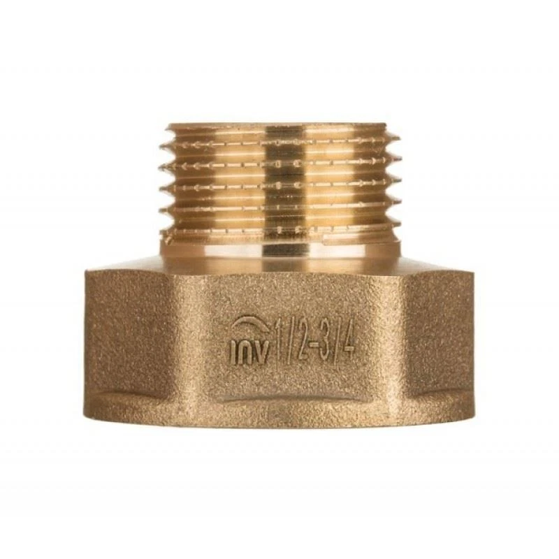 Brass Pipe Hexagon Reduction Fittings Female x Male FxM 3/8 1/2 3/4 1 Inch - Image 1 of 2