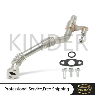 For BMW X5 X6 550i 650i 750i 750Li Passenger Side Turbocharger Oil Return Tube - Image 1 of 4