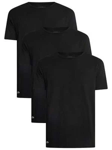 Lacoste Pour des hommes Lot de 3 t-shirts confort ras du cou, Noir - Imagen 1 de 6