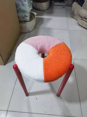 Nordic home soft bag dressing stool bedroom study restaurant stackable stool - Image 1 of 4