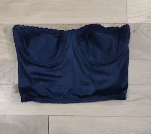 U Choose schwarz ungefütterter trägerlos 3/4 Longline KEINE Riemen Griff Rückseite UW BH Neu ohne Etikett - Bild 1 von 2
