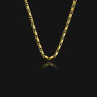 Gold Flat Box Chain Necklace - Adjustable 16 -20" - Unisex Chain Necklace