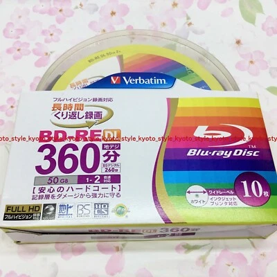 Verbatim Houseware 10 Bluray Bd-re Dl 50 Gb Rewritable Spindle SB 65690 JAPAN - Image 1 of 4