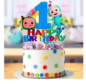 NIP! LARGE CAKE TOPPER FIRST 1ST 1 ONE HAPPY BIRTHDAY TOO CUTE! - Picture 1 of 5