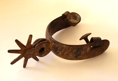 西班牙殖民墨西哥单西部 SPUR 8pt ROWEL 银色 INLAY 1750 - 1820 — 第 1/4 张图片