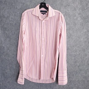 Gives & Hawkes Hemd gestreift 15,5 rosa Doppelmanschette Langarm Knopfleiste - Bild 1 von 17