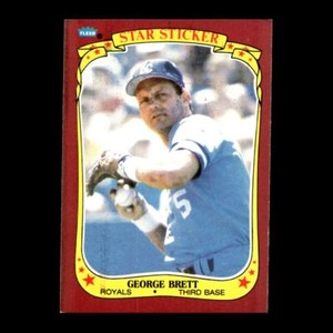 George Brett 1986 Fleer Star Stickers Kansas City Royals #11 Nice! R304