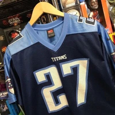 Camiseta deportiva de colección Nike Eddie George Tennessee Titans azul local - talla juvenil grande Foto 1 de 4