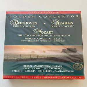Golden Concertos (3 x CD) NEW & SEALED Beethoven Triple / Brahms Double / Mozart - Picture 1 of 2
