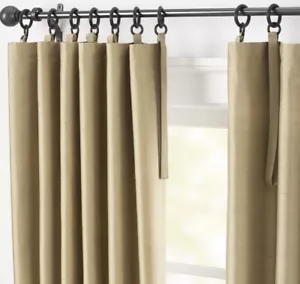 1 Pottery Barn DUPIONI SEIDE Gardine Flächenvorhangstange oben 50x96 Farbe - Ton NEU - Bild 1 von 6