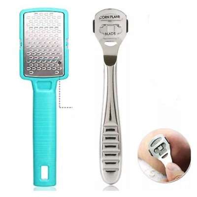 Stainless Foot File Callus Remover Rasp Scraper Cracked Pedicure ShaverTools 2PK - Image 1 of 4
