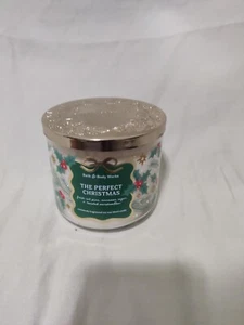 Bath & Body Works White Barn 14.5 oz 3 Wick Candle - The Perfect Christmas - Picture 1 of 2