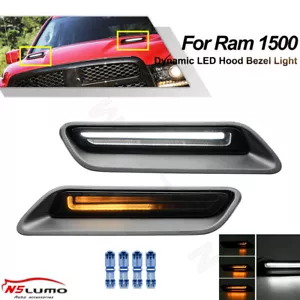 Lámpara de señal de giro dinámica con capucha LED para 10-22 Dodge Ram Classic 1500 - Imagen 1 de 12