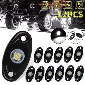 12 Pods White CREE LED Rock Underbody Lights for JEEP Offroad Truck UTV Boat ATV - Bild 1 von 9