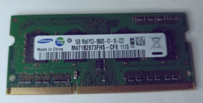 Samsung 1GB 1Rx8 DDR3 PC3-8500S SO-DIMM RAM M471B2873FHS-CF8 Laptop Memory - Image 1 of 2
