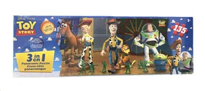 Disney Pixar Toy Story 3-In-1 Woody Jessie Buzz Lightyear Panoramic Puzzle NEW - Picture 1 of 1