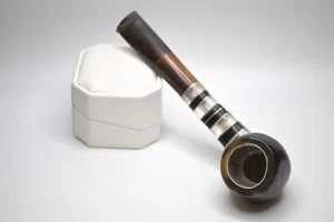 Büffelhorn und Acryl Tabakpfeife - Bild 1 von 19