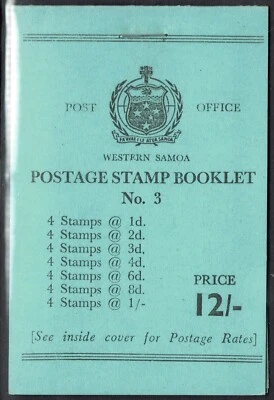 SAMOA 1962 12/- LIVRETO CAPA AZUL COMPLETA SEM MARCA DE CHARNEIRA ** - Imagem 1 de 2