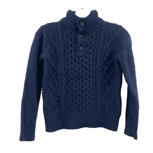 NWT Gap Boys Blue Cotton Cable Knit Pullover Sweater Size 8 - Picture 1 of 6