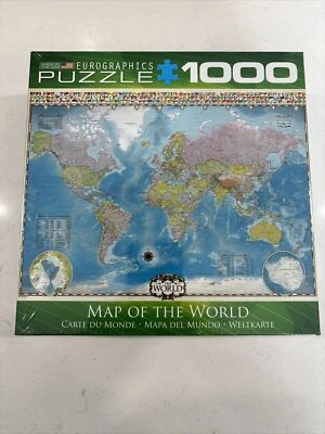 Eurographics Map Of The World 1000 Jigsaw Puzzle NEW SEALED - Image 1 of 4