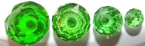 Green Cut Facetted Glass Drawer & Cupboard Pull Door Knob 4 Sizes GB seller - Picture 1 of 10