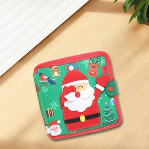 Baby Cloth Felt Busy Board Xmas Theme Learning Touch Enlightenment Toy Kids - Picture 1 of 6