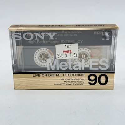 SONY METAL-ES90 TYPE IV Blank Audio Cassette Tape SEALED NEW Japan - Image 1 of 4