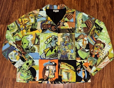 Chaqueta Kaktus De Colección Mujer Colores Brillantes Usable Arte Mujer’s Talla L  Foto 1 de 4