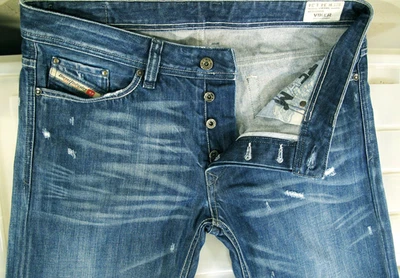 Pantalones de mezclilla para hombre DIESEL VIKER 885S STRAIGHT DISTRESS 34 x34 (ajuste 35x35) Foto 1 de 4