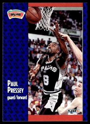 1991-92 Fleer Paul Pressey San Antonio Spurs #186 - Image 1 of 2