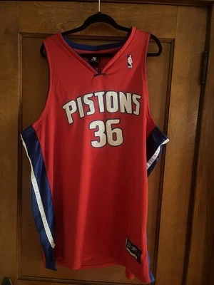 Camiseta autêntica Rasheed Wallace Detroit Pistons tamanho 56 - Imagem 1 de 4