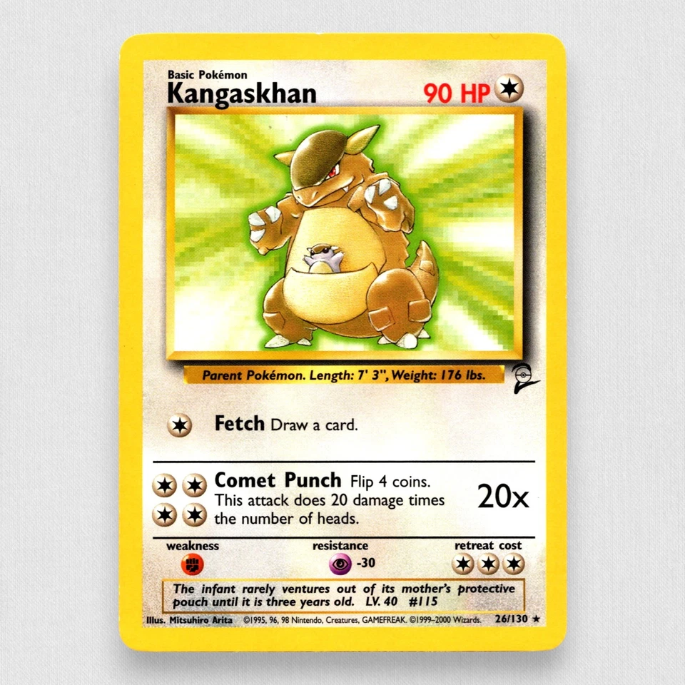 Kangaskhan 026/130 Base Set 2  Rare Pokemon TCG LP - Image 1 of 2