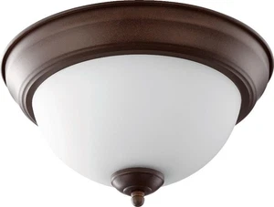 2 Light Flush Mount in Quorum Home Collection style - 11.5 inches wide by 6 - Picture 1 of 1