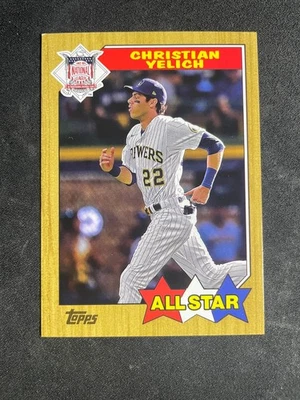 2022 Topps Oversized 1987 Topps All Star Box Topper CHRISTIAN YELICH #OTAS-7 - Image 1 of 2