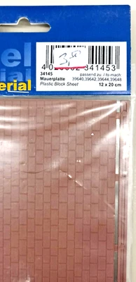 KIBRI  H0, Nr. 34145, Mauerplatte "Klinker" 12 x 20 cm, mittelbraun (M877) - Bild 1 von 2