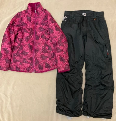 The North Face Libélulas Pantalones de Nieve Invierno Chaqueta Lote 14 16 Niñas Mariposas Foto 1 de 4