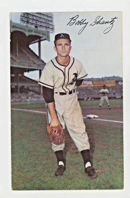 1953 -55 Dormand Post Card Postcard Bobby Shantz Kansas City Athletics - Image 1 of 3