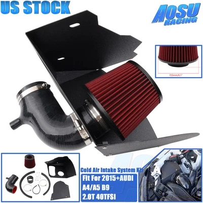 Sistema de admisión de aire frío tubo aluminio alto flujo para Audi A4 A5 B9 B9.5 2.0T 2015+ Foto 1 de 4