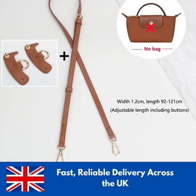 Adjustable Leather Shoulder Strap with Punch-Free Buckles for Longchamp Mini Bag - Image 1 of 4