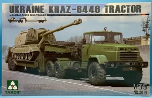 Takom 1/35 2019 Ukraine KraZ-6446 Tractor w/ ChMZAP-5247G Semi Trailer - Picture 1 of 2
